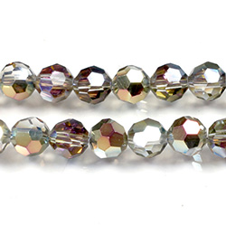 Chinese Cut Crystal Bead 32 Facet - Round 08MM ROSE TWILIGHT