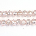 Chinese Cut Crystal Bead - Rondelle 06x8MM PEACH SILVER LINE