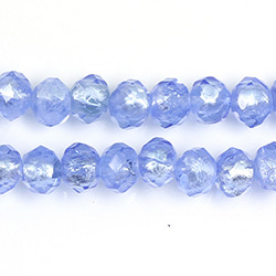 Chinese Cut Crystal Bead - Rondelle 06x8MM SAPPHIRE SILVER LINE