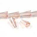 Chinese Cut Crystal Bead - Fancy Cone 12x6MM ROSALINE
