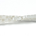 Chinese Cut Crystal Bead 30 Facet - Cube 02.5x2.5MM ALABASTER 1/2 CHAMPAGNE