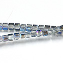 Chinese Cut Crystal Bead 30 Facet - Cube 02.5x2.5MM CRYSTAL 1/2 BLUE
