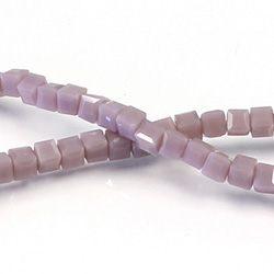 Chinese Cut Crystal Bead 30 Facet - Cube 02.5x2.5MM LT PURPLE