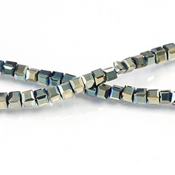 Chinese Cut Crystal Bead 30 Facet - Cube 02.5x2.5MM SAHARA FULL COAT