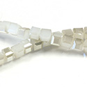 Chinese Cut Crystal Bead 30 Facet - Cube 04.5x4.5MM ALABASTER-CHAMPAGNE