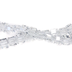 Chinese Cut Crystal Bead 30 Facet - Cube 04.5x4.5MM CRYSTAL