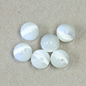 Fiber-Optic 1-Hole Ball - 10MM CAT'S EYE WHITE