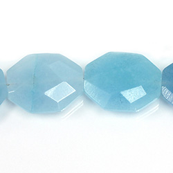 Gemstone Bead - Faceted Octagon 25x20MM Dyed QUARTZ Col. 136 AMAZONITE