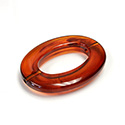 Italian Plastic Bead - Mixed Color Smooth Oval Ring 40x30MM TORTOISE