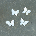 Shell Flat Back Stone - Butterfly Wings 09x5.5MM WHITE MOP