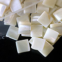 Shell Flat Back Flat Top Straight Side Stone - Square 10x10MM WHITE TROCHUS