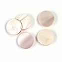 Shell Flat Back Flat Top Straight Side Stone - Round 11MM PINK MUSSEL