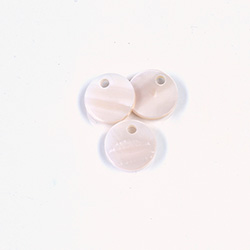 Shell Pendant - Smooth Flat Round 11MM PINK MUSSEL