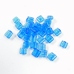 Preciosa Czech Glass 2-Hole Seed Bead - Karo 5x5MM 01634 AQUA