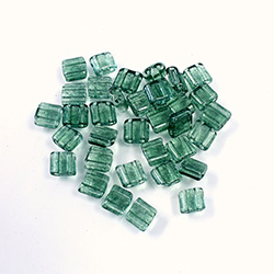 Preciosa Czech Glass 2-Hole Seed Bead - Karo 5x5MM 01663 GREEN TURMALINE