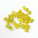 Preciosa Czech Glass 2-Hole Seed Bead - Karo 5x5MM 01681 TOPAZ