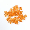 Preciosa Czech Glass 2-Hole Seed Bead - Karo 5x5MM 01684 LT ORANGE