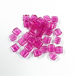 Preciosa Czech Glass 2-Hole Seed Bead - Karo 5x5MM 01692 HOT PINK