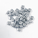 Preciosa Czech Glass 2-Hole Seed Bead - Karo 5x5MM 01700 SILVER