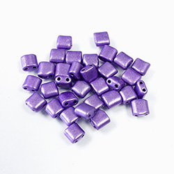 Preciosa Czech Glass 2-Hole Seed Bead - Karo 5x5MM 16728 PURPLE