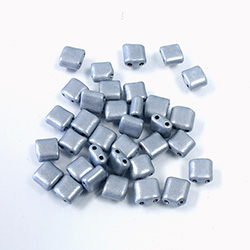 Preciosa Czech Glass 2-Hole Seed Bead - Karo 5x5MM 16742 LT GREY