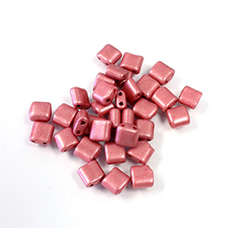 Preciosa Czech Glass 2-Hole Seed Bead - Karo 5x5MM 16798 LT RED