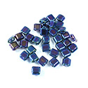 Preciosa Czech Glass 2-Hole Seed Bead - Karo 5x5MM 59135 IRIS BLUE