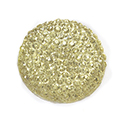 Plastic Flat Back Foiled Stone with Pave Top - Round 24MM JONQUIL