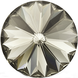 Preciosa Crystal Point Back MAXIMA Rivoli Foiled - 14MM BLACK DIAMOND