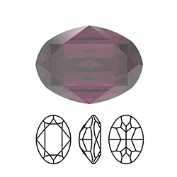 Preciosa Crystal Point Back MAXIMA Fancy Stone - Oval 14x10MM AMETHYST