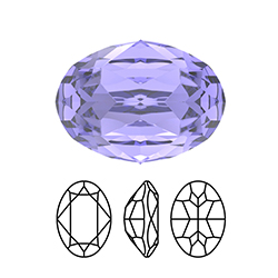 Preciosa Crystal Point Back MAXIMA Fancy Stone - Oval 14x10MM TANZANITE
