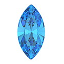 Preciosa MAXIMA Crystal Point Back Fancy Stone - Navette 10x5MM BERMUDA BLUE