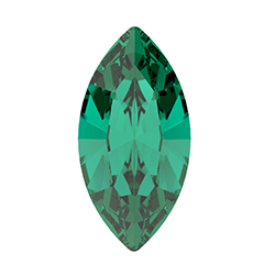 Preciosa MAXIMA Crystal Point Back Fancy Stone - Navette 10x5MM EMERALD
