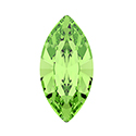 Preciosa MAXIMA Crystal Point Back Fancy Stone - Navette 08x4MM PERIDOT