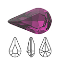 Preciosa Crystal Point Back MAXIMA Fancy Stone - Pear 10x6MM AMETHYST