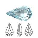 Preciosa Crystal Point Back MAXIMA Fancy Stone - Pear 13x7.8MM AQUA BOHEMICA