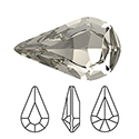 Preciosa Crystal Point Back MAXIMA Fancy Stone - Pear 06x3.6MM BLACK DIAMOND