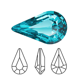 Preciosa Crystal Point Back MAXIMA Fancy Stone - Pear 10x6MM BLUE ZIRCON