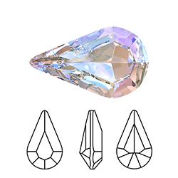 Preciosa Crystal Point Back MAXIMA Fancy Stone - Pear 06x3.6MM CRYSTAL AB