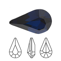 Preciosa Crystal Point Back MAXIMA Fancy Stone - Pear 06x3.6MM DARK INDIGO