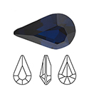 Preciosa Crystal Point Back MAXIMA Fancy Stone - Pear 13x7.8MM DARK INDIGO
