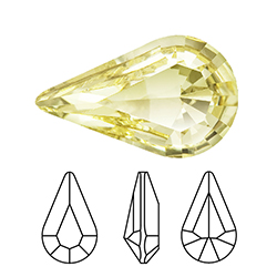 Preciosa Crystal Point Back MAXIMA Fancy Stone - Pear 08x4.8MM JONQUIL
