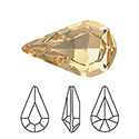 Preciosa Crystal Point Back MAXIMA Fancy Stone - Pear 08x4.8MM LIGHT COLORADO TOPAZ