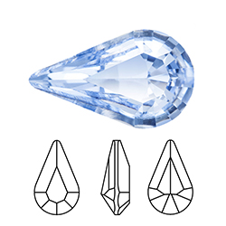 Preciosa Crystal Point Back MAXIMA Fancy Stone - Pear 08x4.8MM LT SAPPHIRE