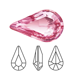 Preciosa Crystal Point Back MAXIMA Fancy Stone - Pear 06x3.6MM ROSE

