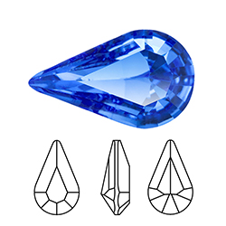 Preciosa Crystal Point Back MAXIMA Fancy Stone - Pear 10x6MM SAPPHIRE