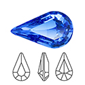 Preciosa Crystal Point Back MAXIMA Fancy Stone - Pear 06x3.6MM SAPPHIRE

