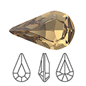 Preciosa Crystal Point Back MAXIMA Fancy Stone - Pear 06x3.6MM SMOKE TOPAZ