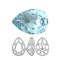 Preciosa Crystal Point Back MAXIMA Fancy Stone - Baroque Pear 06x4MM AQUA BOHEMICA