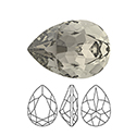 Preciosa Crystal Point Back MAXIMA Fancy Stone - Baroque Pear 06x4MM BLACK DIAMOND